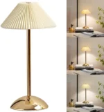 Elegant Pleated LED Desk Lamp - Image 2
