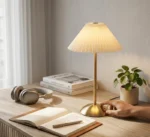 Elegant Pleated LED Desk Lamp - Image 4