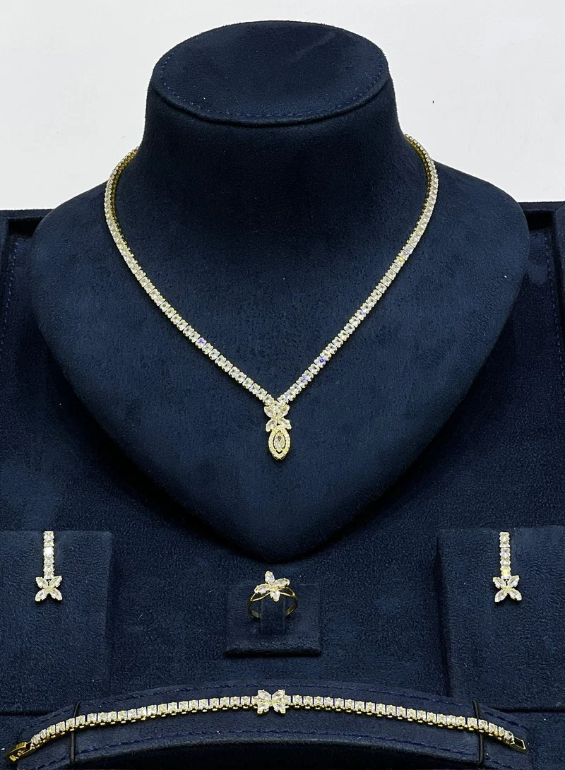 floral-crystal-pendant-jewelry-set-3212145 Floral Crystal Pendant Jewelry Set - Image 1