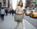 Ribbed Texture Tote Handbag - Image 4